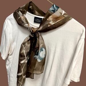 Adrienne Vittadini 100% Silk Scarf